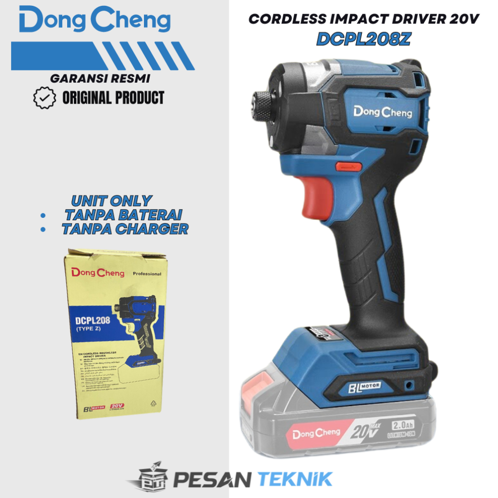 Cordless Impact Driver Brushless 20V DongCheng DCPL208Z