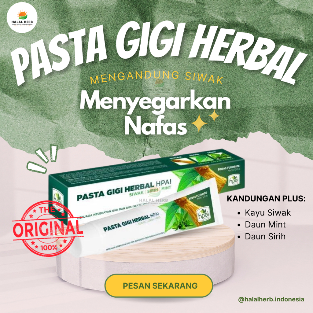 Pasta Gigi Herbal HNI - PGH HNI HPAI - Odol Herbal - Odol Pasta Gigi Siwak  Pasta Gigi Odol Sensitif