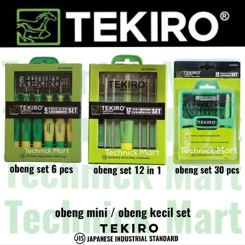 obeng set TEKIRO obeng mini set 6 pcs / obeng kecil set 12 in 1 / obeng kecil set 30 pcs