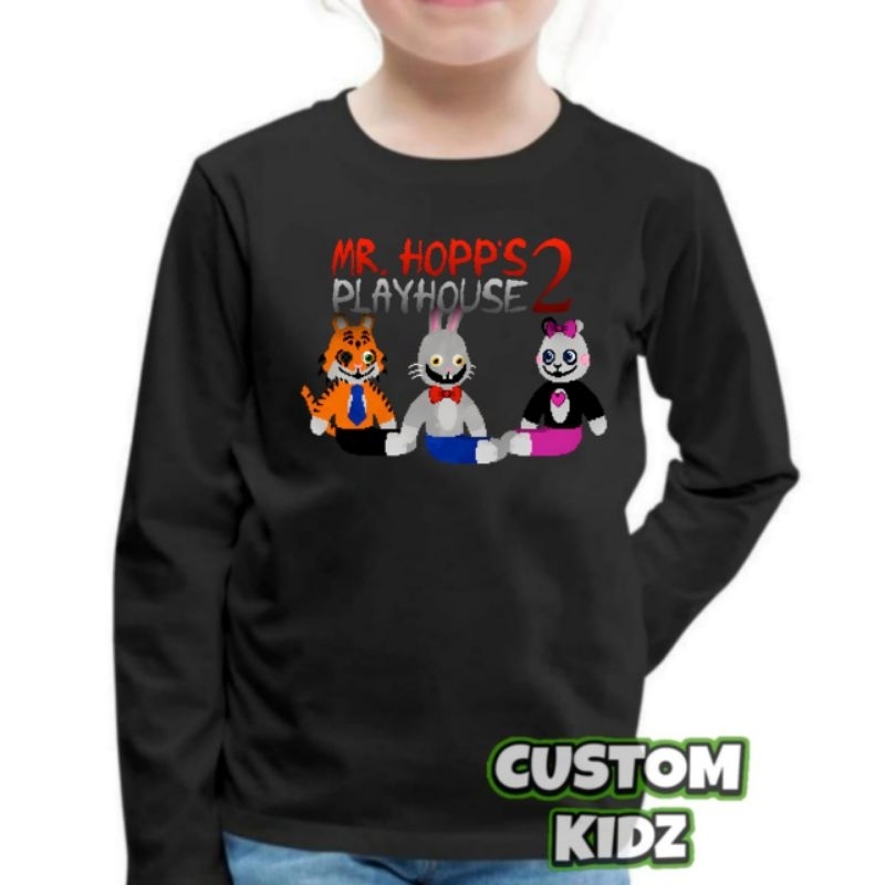 baju kaos anak legan panjang Mr hopps play house2 free cetak nama