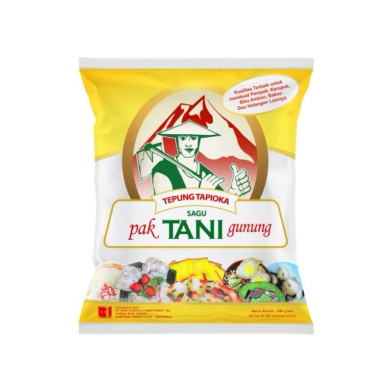 

TEPUNG TAPIOKA CAP PAK TANI GUNUNG 500 gram