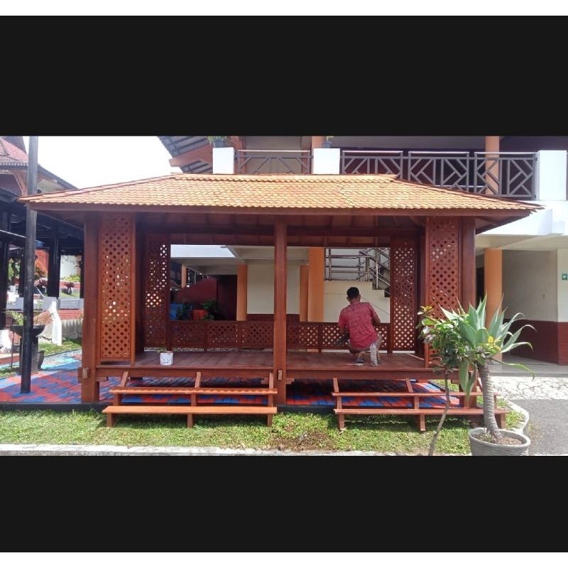 Gazebo 4x2M Kayu Jati