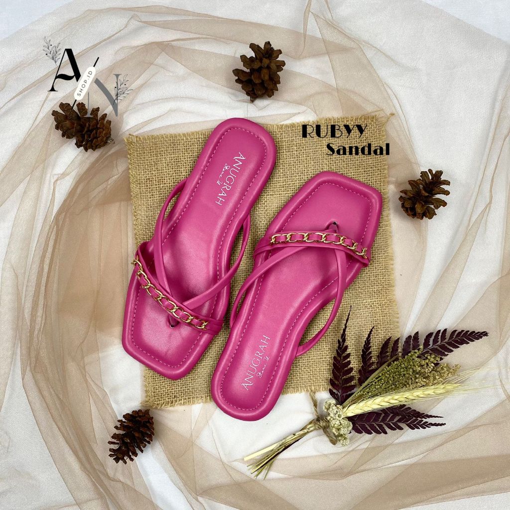 ANUGRAH_STORE.ID Sandal Wanita Teplek Slip On Jepit Full Busah COD Sandal Wanita Teplek Korea Casual