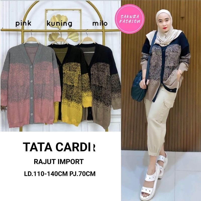 CARDIGAN WANITA JUMBO/TATA/CARDIGAN WANITA RAJUT IMPORT JUMBO LD 140 CM FIT XXXXL