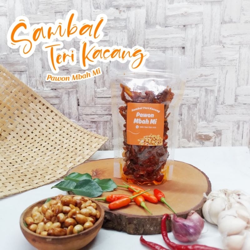 

Sambal Teri Kacang 100gr / Sambel teri kacang pedas manis gurih / lauk siap saji / sambal kemasan