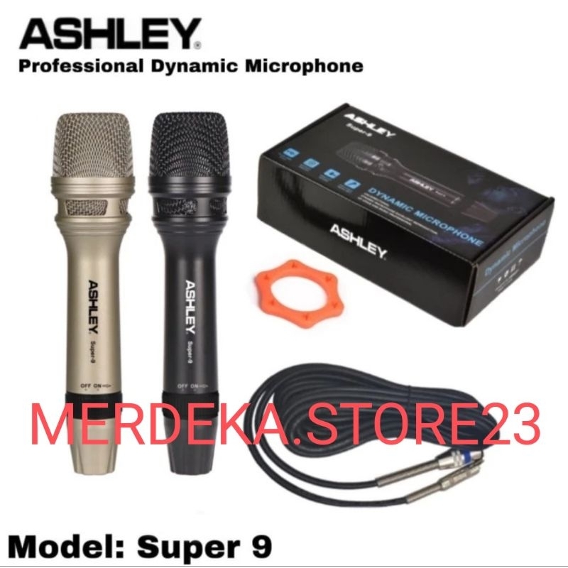 MICROPHONE CABLE ASHLEY SUPER-9 / MIC KABEL ASHLEY SUPER 9 NEW DESIGN - ORIGINAL
