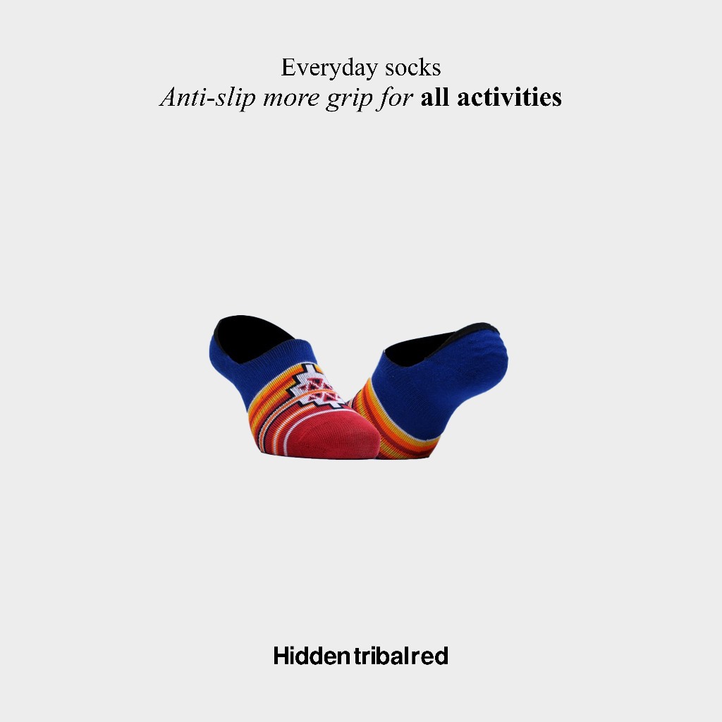 kaos kaki hidden socks motif tribal