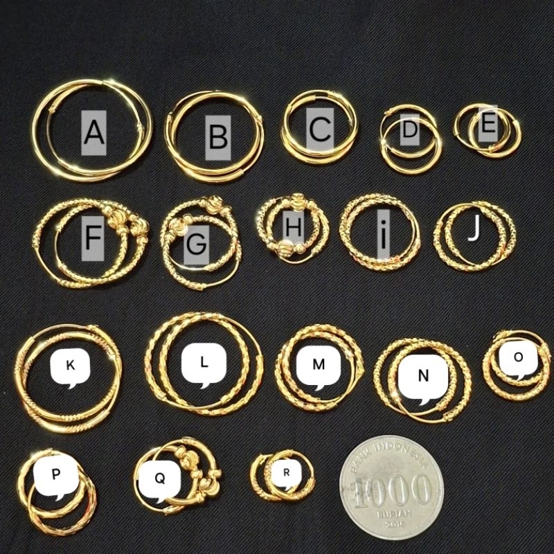 Anting xuping bulat,Anting xuping jewelry murah, Anting dewasa,anting anak