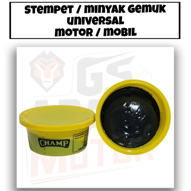 Stempet Minyak Gemuk Grease Kuning Multifungsi Warna Hitam Champ
