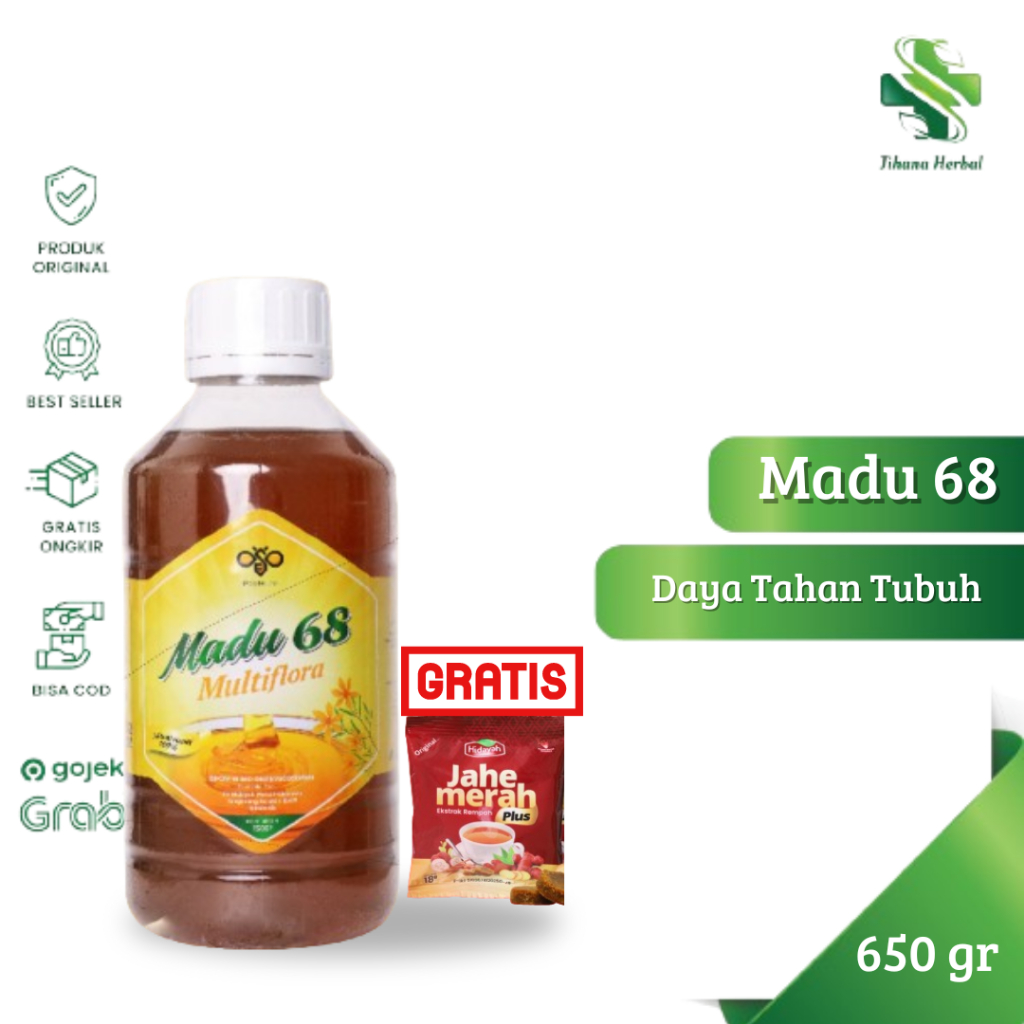 

Madu 68 Multiflora 650 g - Meningkatkan Daya Tahan Tubuh