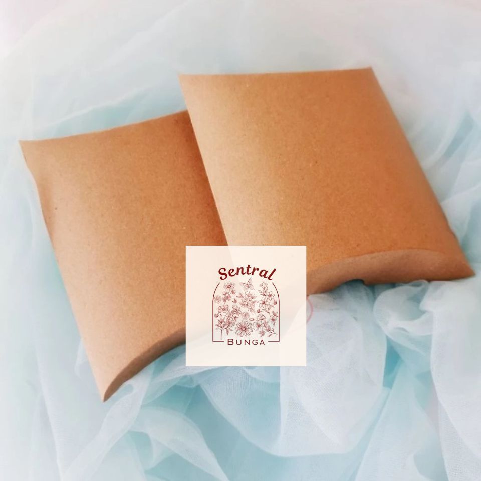 

Paper Bag Pillow Gift Box Kotak Hadiah Packaging Kraft Polos