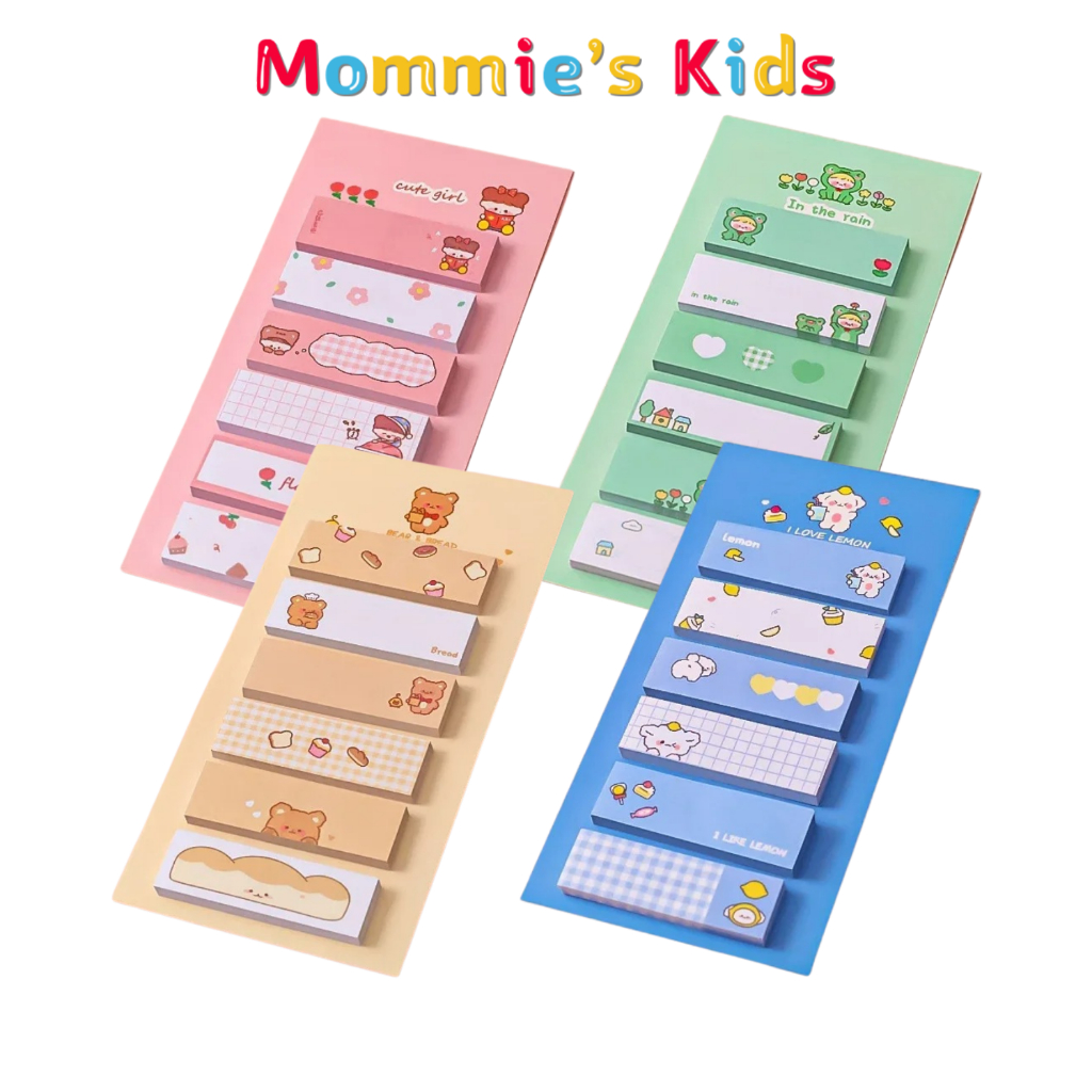 

Tempelan Kertas Sticky Note 120 Lbr Pembatas Buku Karakter Lucu 6 in 1 MK619