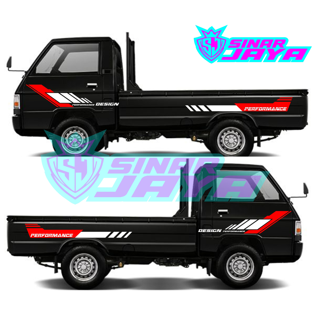 PROMO SEPASANG STIKER MOBIL L300 STIKER CUTING  LIS STRIPING BODY SAMPING
