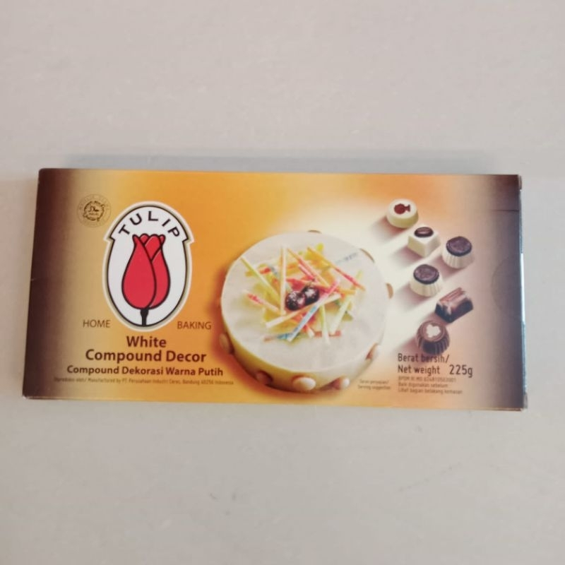 

Tulip White 225gr Chocolate Compound DCC Coklat Batang Coklat Masak
