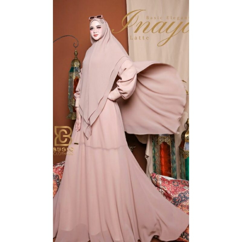 GAMIS INAYA BY BUGIO (GAMIS SAJA) // GAMIS CERUTY SYARI POLOS PREMIUM