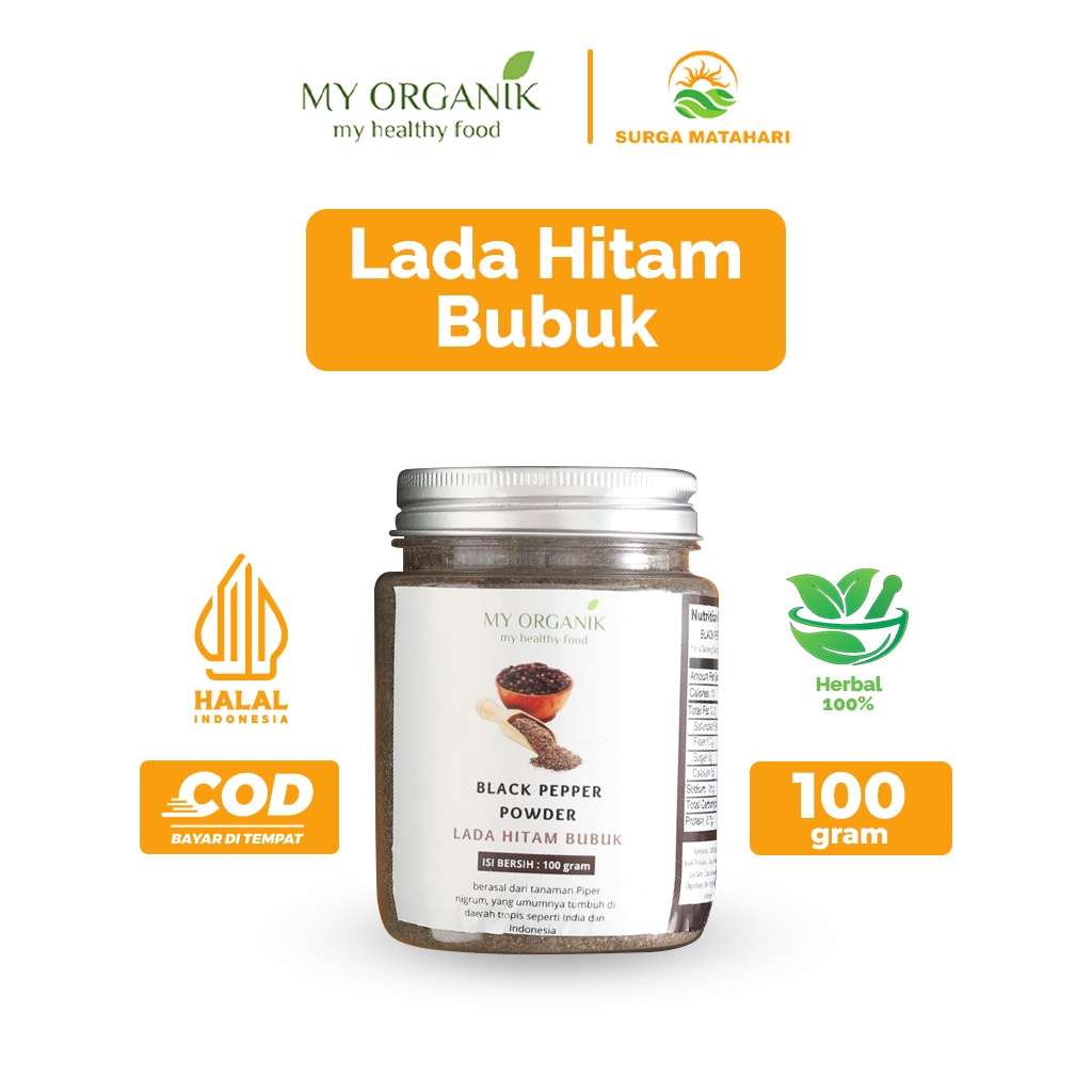 

My Organik Lada Hitam Bubuk Botol Ground Black Pepper Powder Premium Merica Bubuk Bumbu Dapur