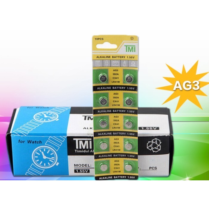 BATERAI ALKALINE LR41H / BATRE KANCING AG3 / BATERAI JAM / BUTTON CELL