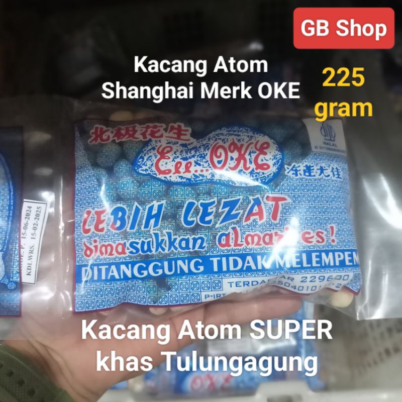 

Kacang Atom Shanghai SUPER merk OKE murah 225gram Termurah