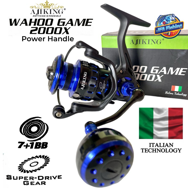 Reel Spinning Ajiking WAHOO GAME 2000X 7+1Bb Power Handle