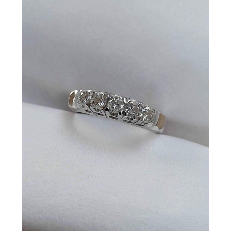 cincin perak listring berlian banjar asli