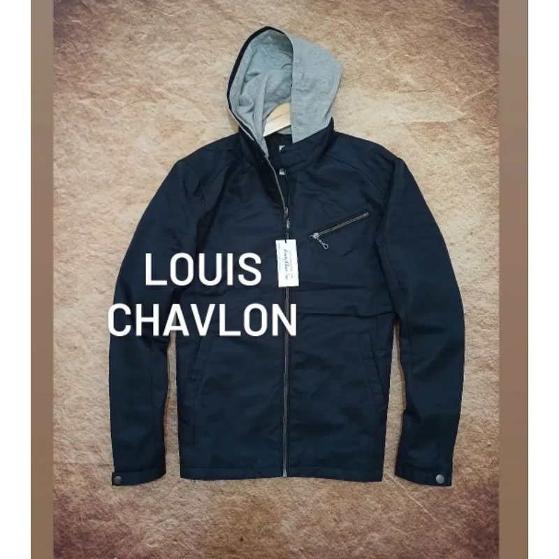 jaket casual louis chavlon hoodie bahan kanvas keren bekas second preloved