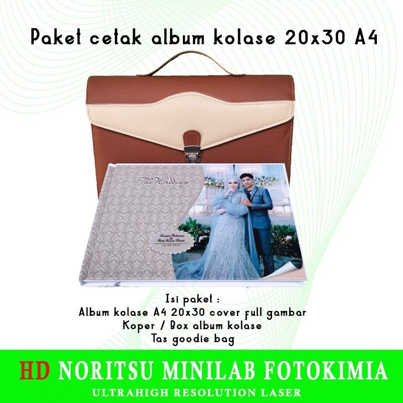 Cetak foto album kolase 20x30 A4 10sheet cover full gambar, buku tahunan, wisuda, wedding
