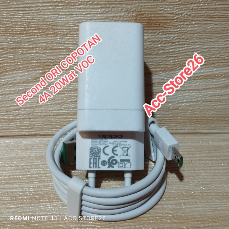 Charger ORI COPOTAN Bawan HP F9 & F9 Pro F11/F11 Pro 20Wat 4Amper Jamin Vooc Aktif Second 100% ORI