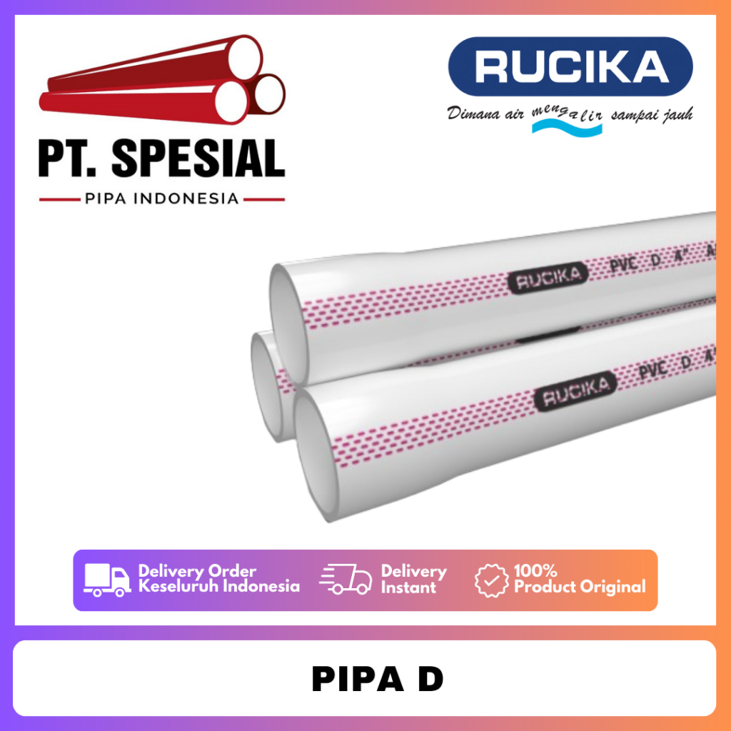 Pipa PVC D Standard Rucika 6" Pipa PVC Rucika - 09
