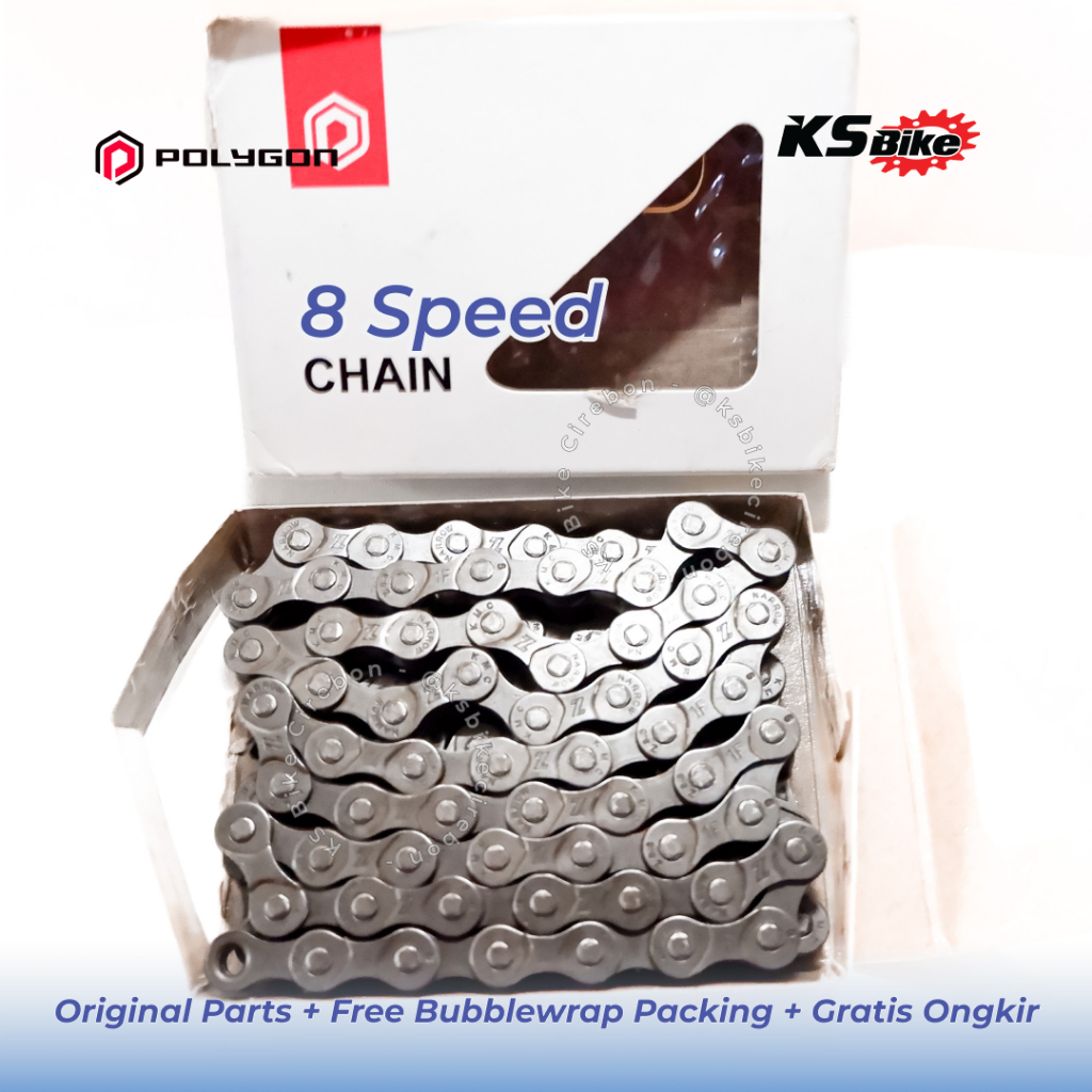 Rantai Sepeda Gigi 6 7 8 Speed Polygon Taya Silver Chain Bicycle Sepeda Gunung Lipat Federal KS Bike