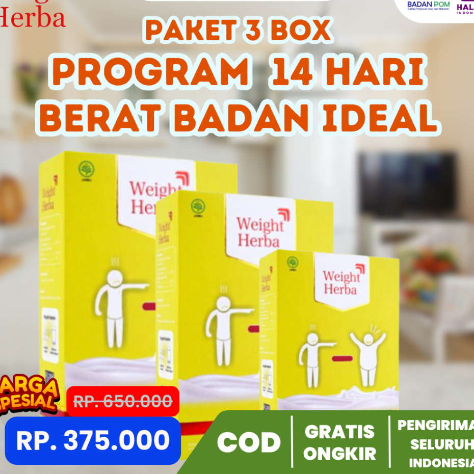 

Paket 3 Box Weight Herba | Program 14 Hari Naikan Berat Badan Ideal