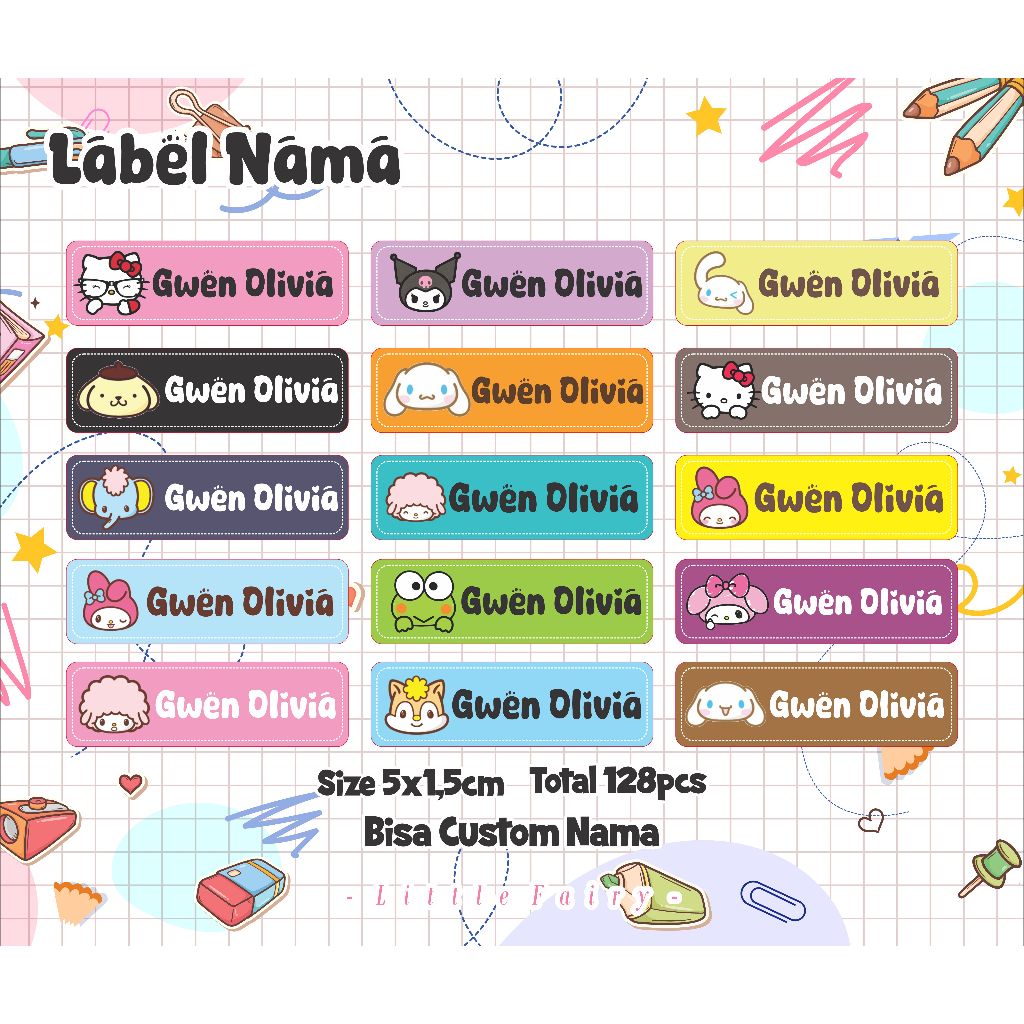 

Label Nama Anak Custom / Label Lucu isi Banyak