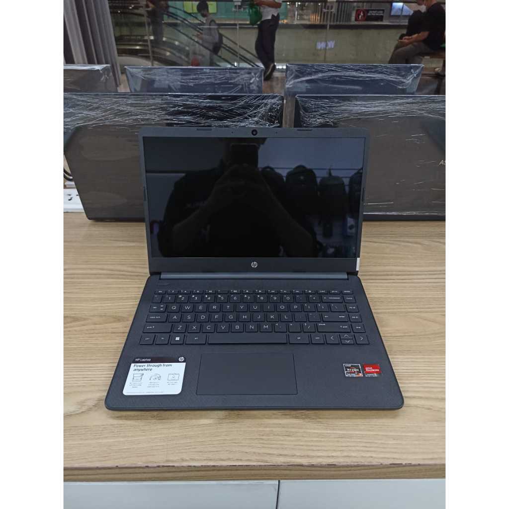 Laptop Murah HP 14 Amd Ryzen 3 5300U RAM 16GB 512GB SSD Touchscreen Black