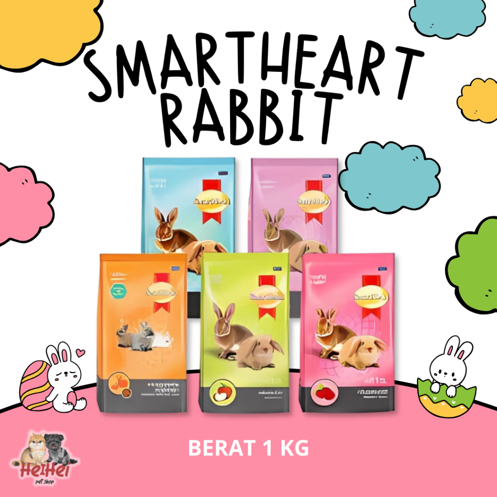 SmartHeart Rabbit Food 1 Kg - Smart Heart FreshPack Pelet Makanan Kelinci 1Kg - Smartheart Kelinci