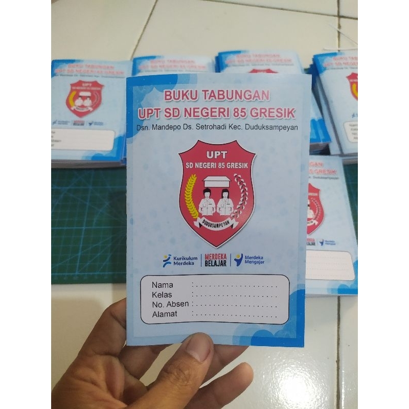 

Buku Tabungan Custom / Buku tabungan Sekolah / Buku Tabungan Lembaga / buku tabungan TPQ