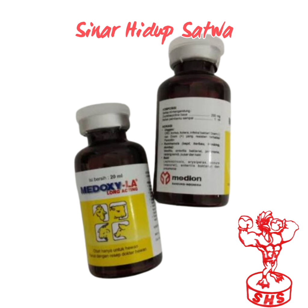 Medoxy LA 20ml obat antibiotik ayam kambing sapi