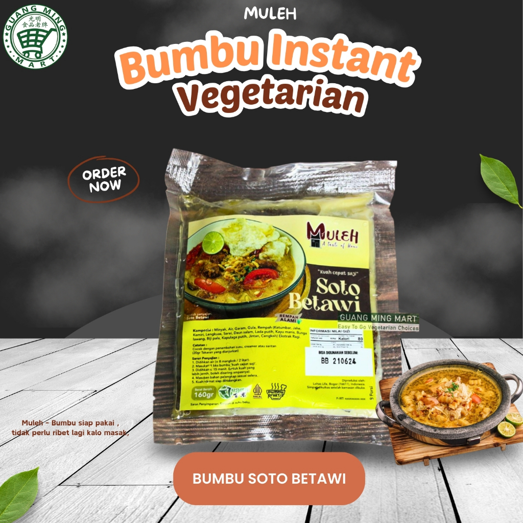 

Muleh Soto Betawi Bumbu Instan Vegetarian