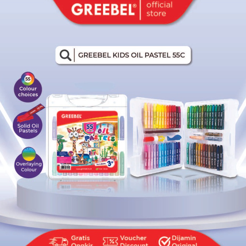 

Crayon Greebel 55 Warna Oil Pastel Greebel 55 Warna KODE Y9D7