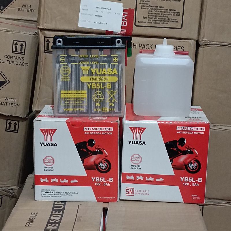AKI YUASA YB5L-B AKI BASAH 12V, 5Ah