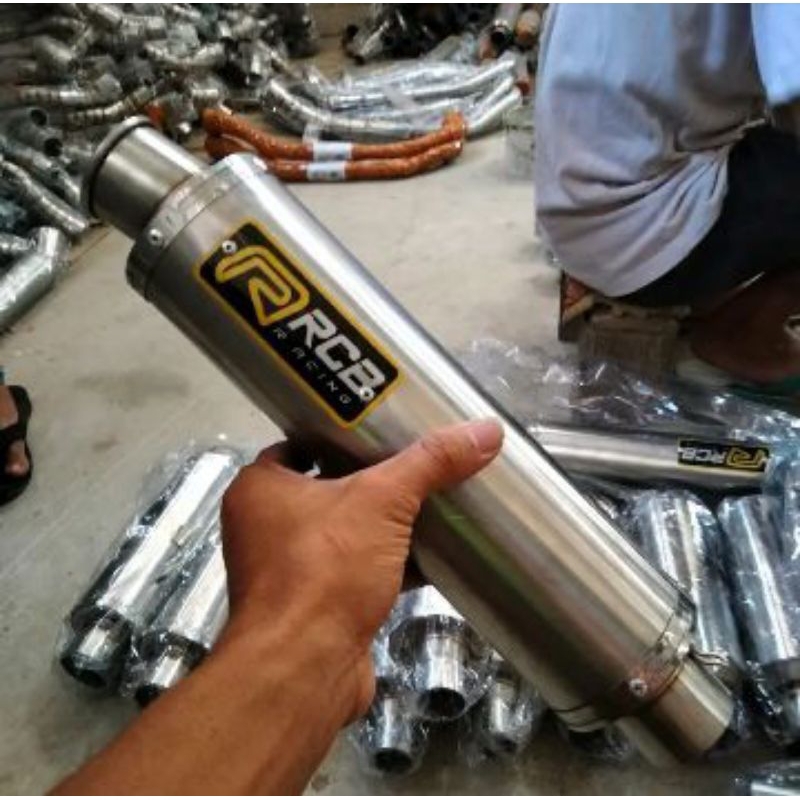 Termurah terlaris knalpot racing slincer rcb 30 cm inlet 50mm only bulat cincin model cmms 30cm dm 5
