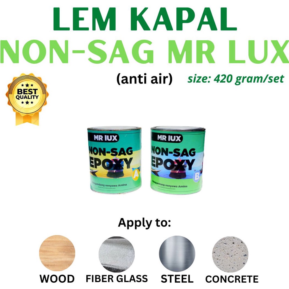 

Lem EPOXY NON SAG MR LUX Kemasan 37 Gram per Set KODE X9P7