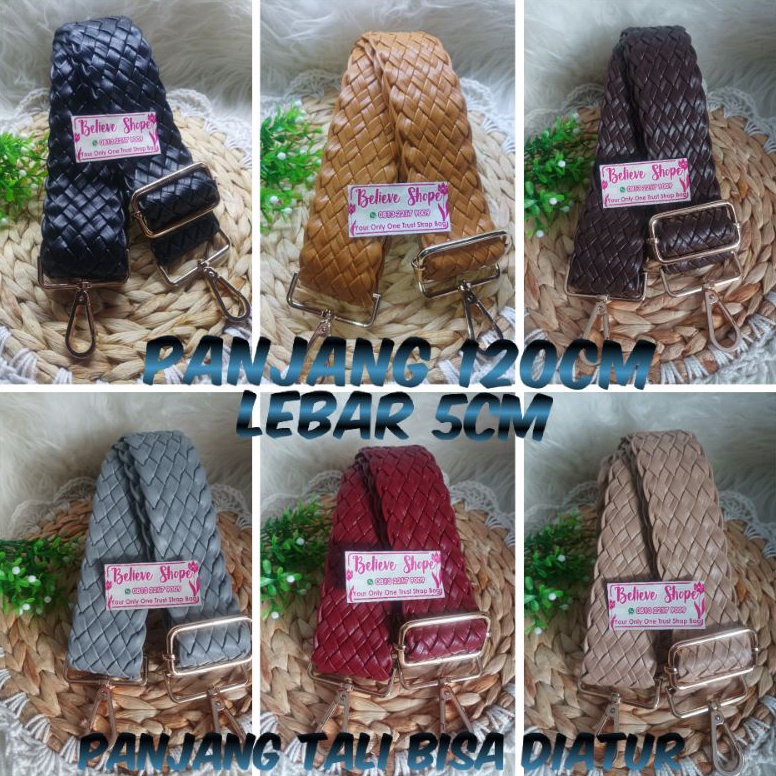 KODE G74T Premium Long strap  Longstrap  Tali slempang  strap bag kepang  talpan kepang  tali tas pa