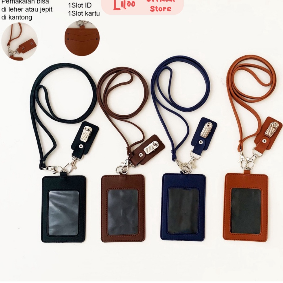 

Lanyard Flashee ID Card Holder Kulit Termasuk Tali Dan Penjepit Name Tag Kulit Custom Nama Logo Perusahaan KODE Y4N4
