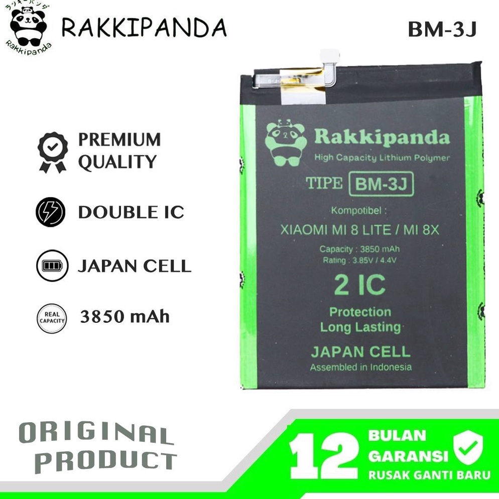 KODE C47K RakkiPanda  BM3J Mi 8 Lite  Mi 8X Batre Batrai Baterai