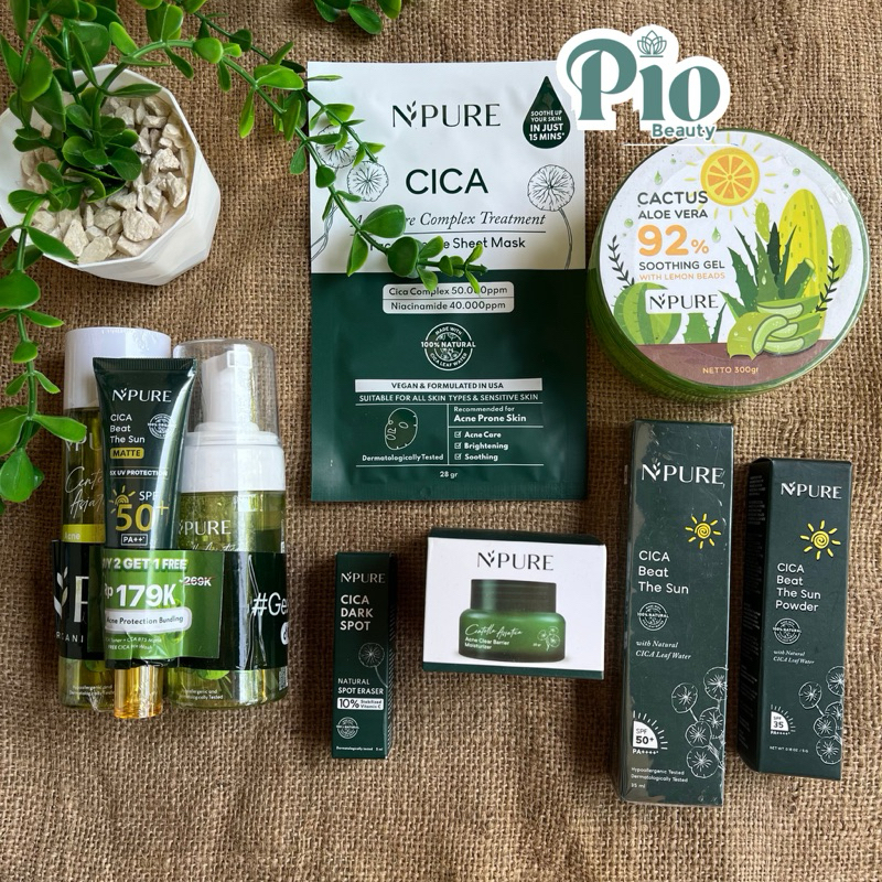 PROMO ❤️ PAKET NPURE CICA SERIES | SKINCARE kulit berjerawat | kulit oily