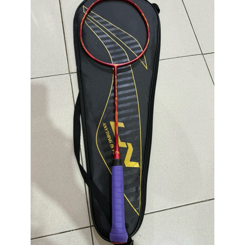 Raket badminton Lining Original G-Force superlite max 9 warna merah