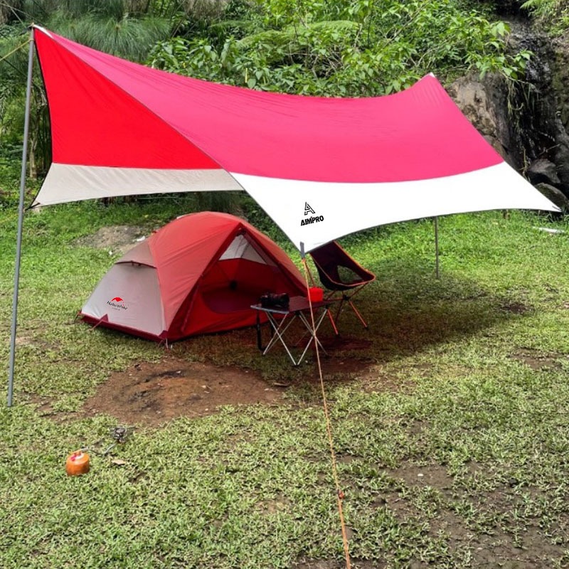 Flysheet tenda camping outdoor 3x4 Hexagonal Waterproof AIMPRO