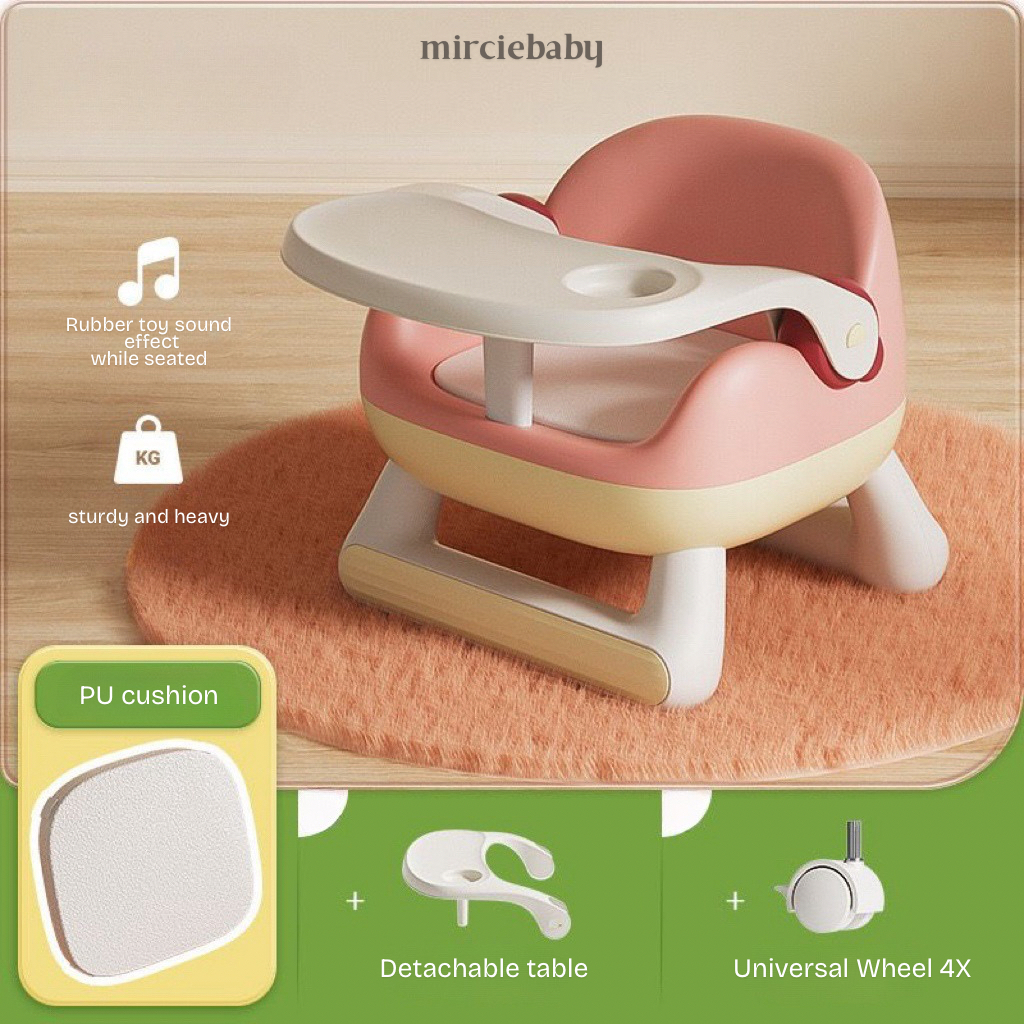 Kursi Makan Anak Mircie Warna (Blush) - Kursi Makan Anak/Bayi Kursi Belajar Anak Plastik Baby Chair 