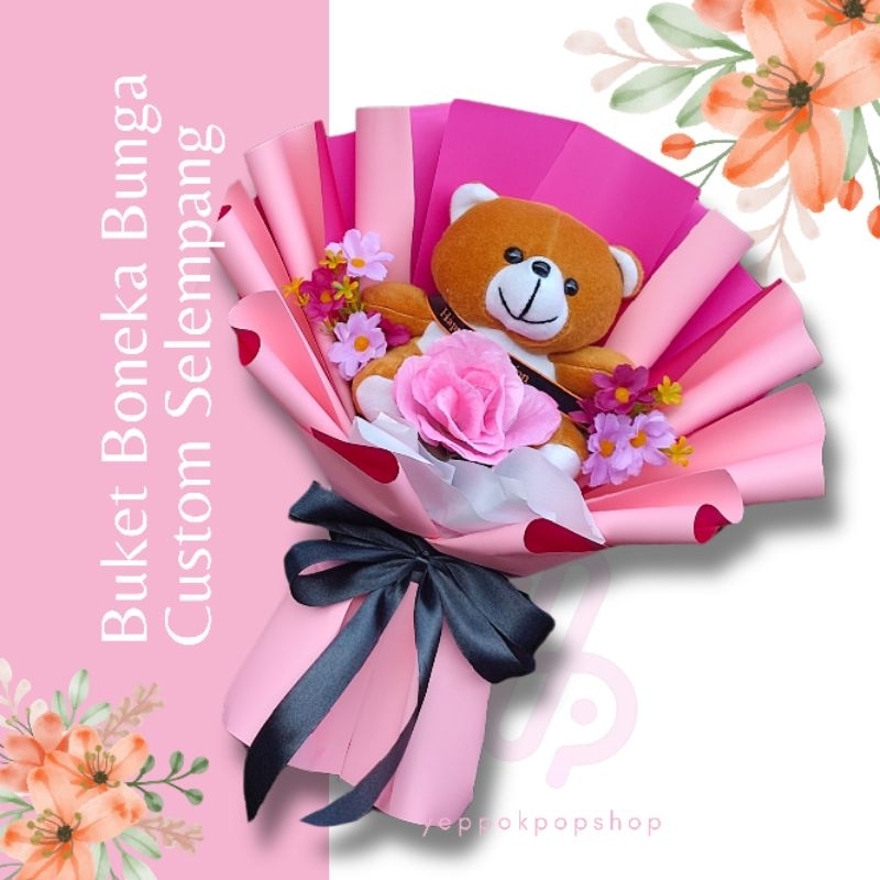 [TANPA PO] BUKET BONEKA WISUDA - BUKET BONEKA ULANG TAHUN - BUKET BONEKA BUNGA - BUKET BUNGA ARTIFIC