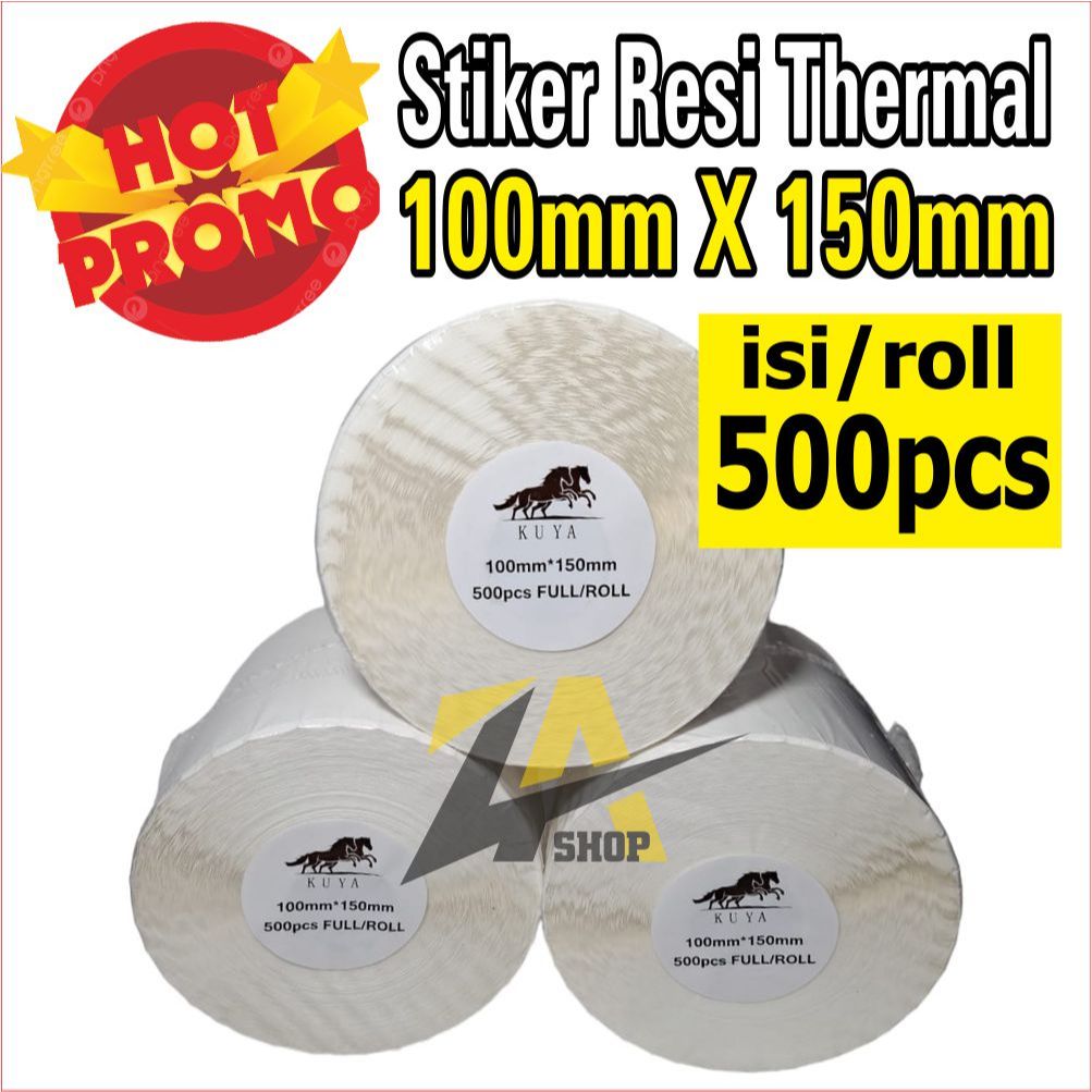 

STIKER THERMAL, STIKER LABEL, STIKER RESI 100mm X 150mm X isi 500 HARGA GROSIR