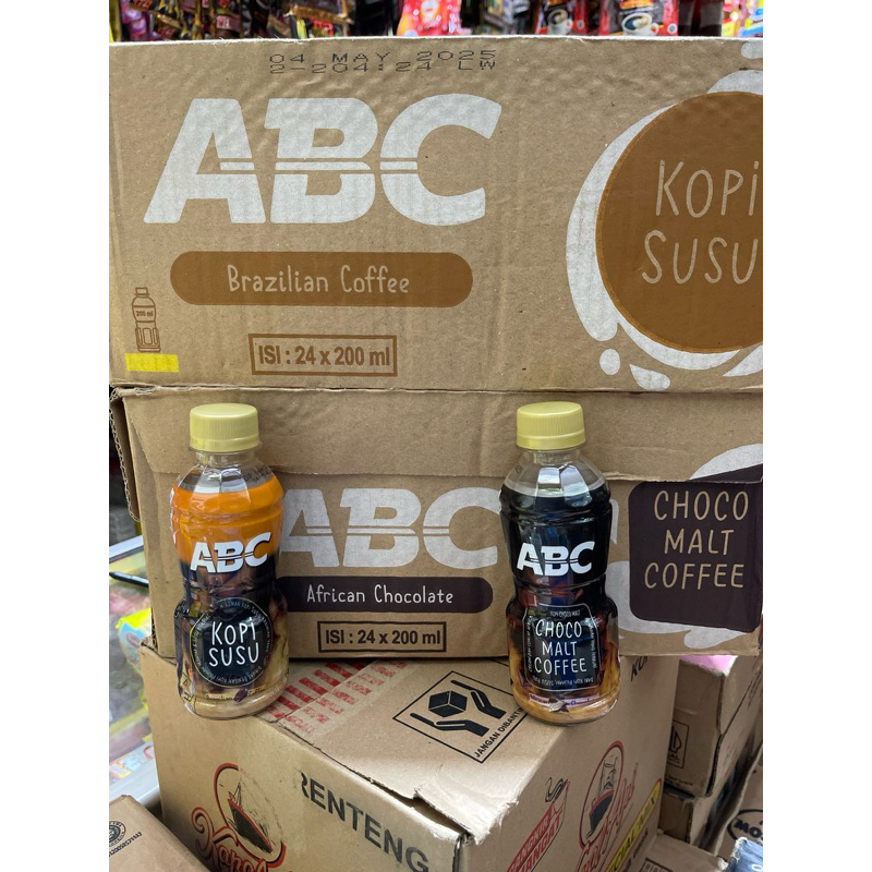 

ABC DRINK BOTOL KOPI SUSU/CHOCO MALT 200ML DUS ( 24 BOTOL )